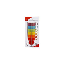 JJA So Fresh So City Cappuccino Cup Set - Multi-Coloured - with Rack by JJA So Fresh So City