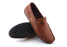 LeatherKraft Men's Loafers Brown Synthetic 10