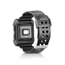 Dreaman Rugged Protective Case With Silicone Wrist Strap Bands for Fitbit Blaze Watch (Black)