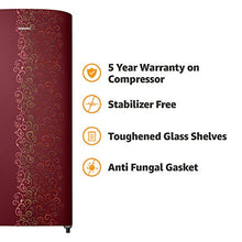 Samsung 192 L 2 Star Direct Cool Single Door Refrigerator (RR19M2712RJ/RR19M1712RJ, Royal Tendril Red)