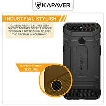 KAPAVER OnePlus 5T Case Premium Tough Rugged Solid Black Shock Proof Slim Armor Back Cover Case for One Plus 5T