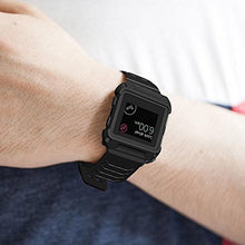 Dreaman Rugged Protective Case With Silicone Wrist Strap Bands for Fitbit Blaze Watch (Black)