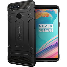 KAPAVER OnePlus 5T Case Premium Tough Rugged Solid Black Shock Proof Slim Armor Back Cover Case for One Plus 5T